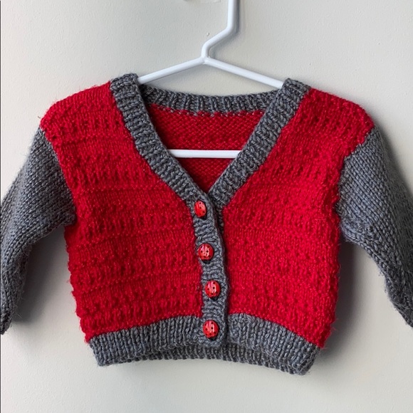 Handknit Baby Sweater - Picture 1 of 2